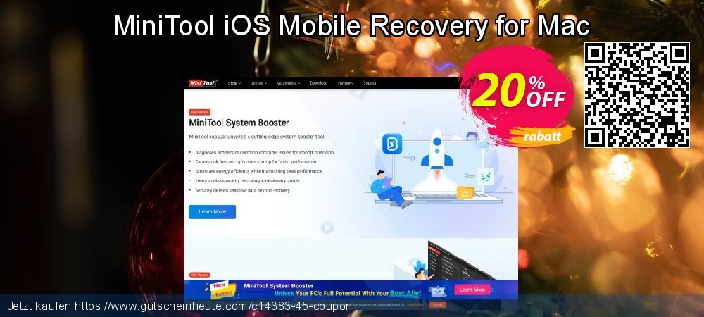 MiniTool iOS Mobile Recovery for Mac verwunderlich Förderung Bildschirmfoto