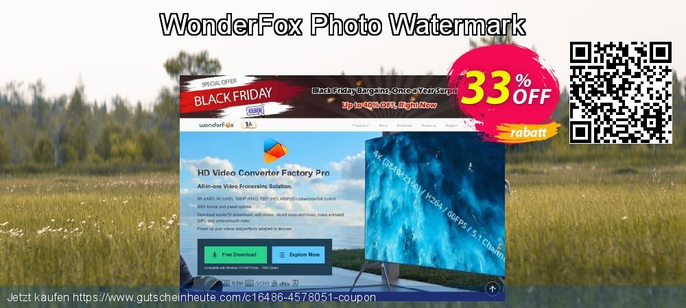 WonderFox Photo Watermark formidable Promotionsangebot Bildschirmfoto