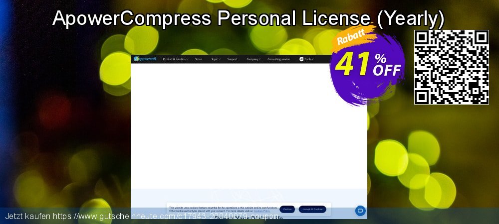 ApowerCompress Personal License - Yearly  umwerfende Sale Aktionen Bildschirmfoto