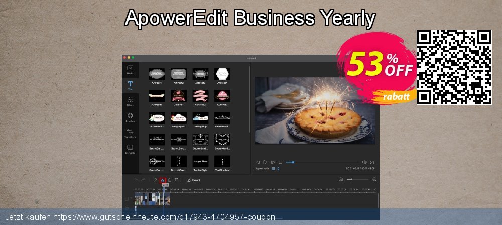 ApowerEdit Business Yearly großartig Förderung Bildschirmfoto