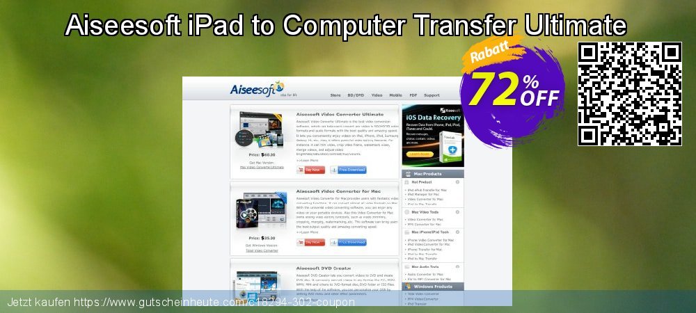 Aiseesoft iPad to Computer Transfer Ultimate besten Preisreduzierung Bildschirmfoto