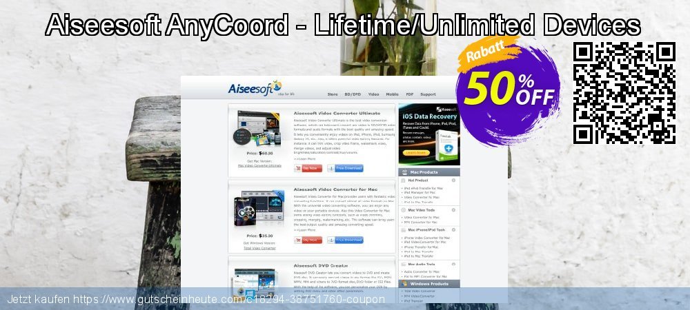 Aiseesoft AnyCoord - Lifetime/Unlimited Devices spitze Disagio Bildschirmfoto