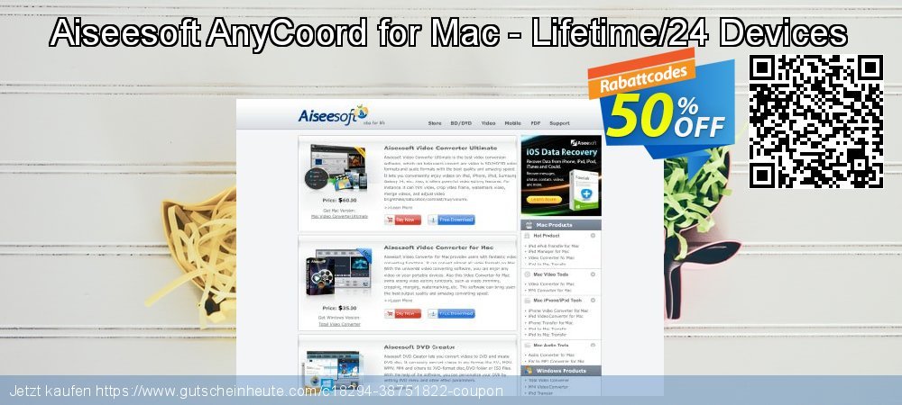 Aiseesoft AnyCoord for Mac - Lifetime/24 Devices spitze Preisnachlässe Bildschirmfoto
