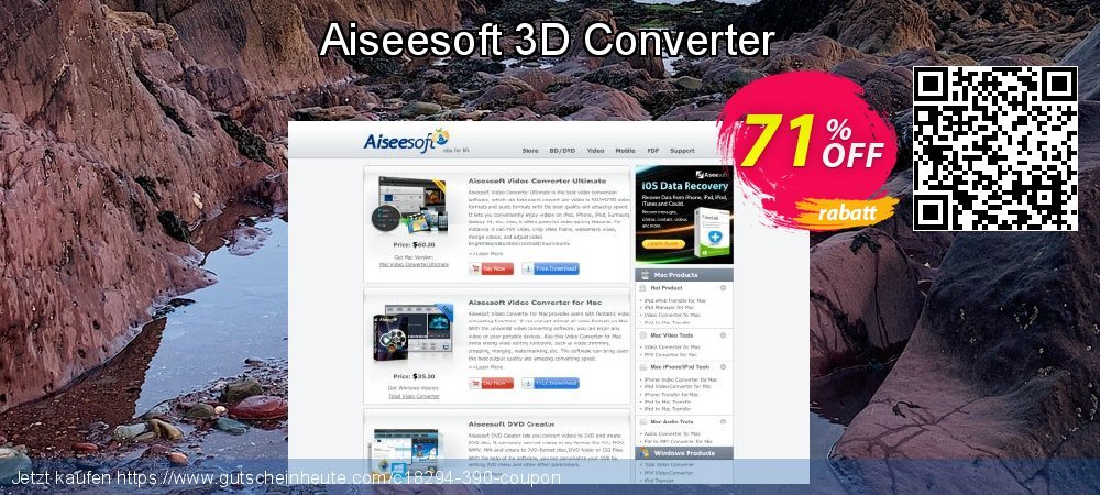 Aiseesoft 3D Converter klasse Beförderung Bildschirmfoto