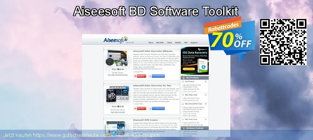 Aiseesoft BD Software Toolkit formidable Preisnachlass Bildschirmfoto