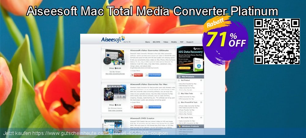 Aiseesoft Mac Total Media Converter Platinum klasse Diskont Bildschirmfoto