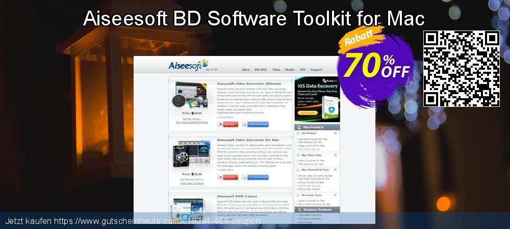 Aiseesoft BD Software Toolkit for Mac überraschend Verkaufsförderung Bildschirmfoto