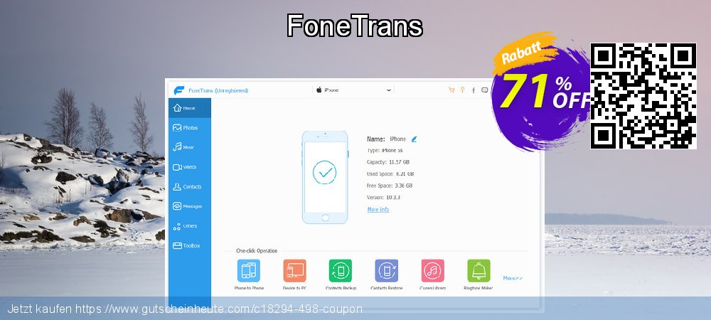 FoneTrans verblüffend Promotionsangebot Bildschirmfoto
