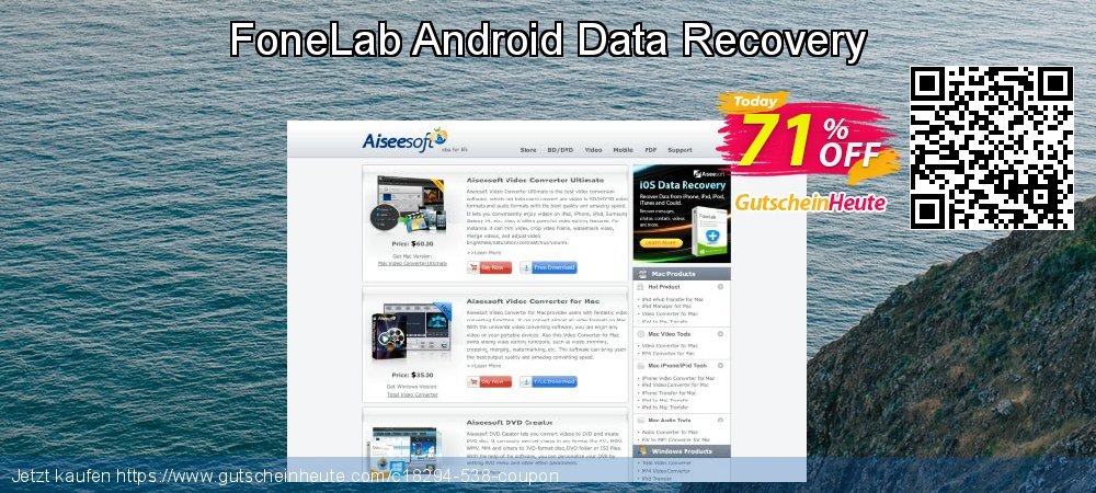 FoneLab Android Data Recovery aufregenden Ausverkauf Bildschirmfoto