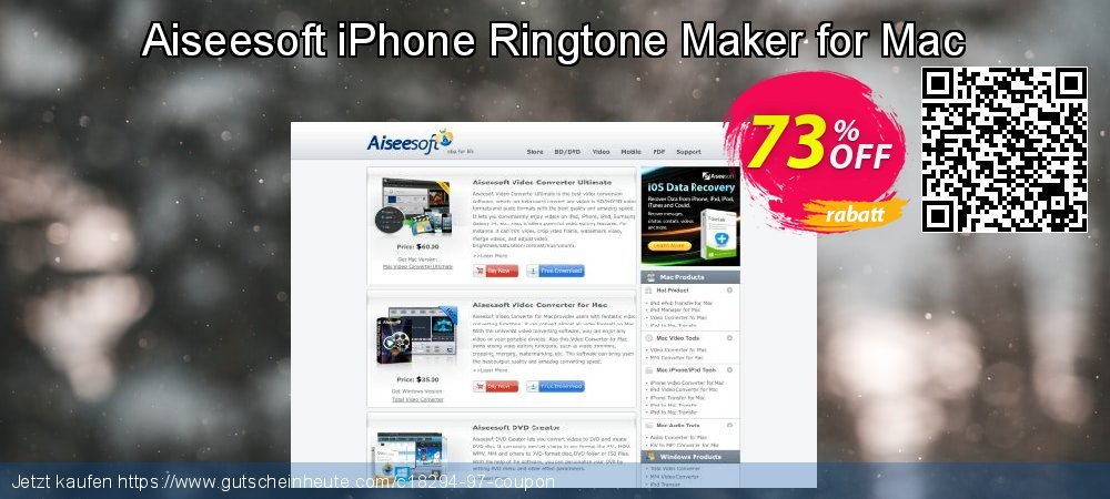 Aiseesoft iPhone Ringtone Maker for Mac super Preisnachlass Bildschirmfoto
