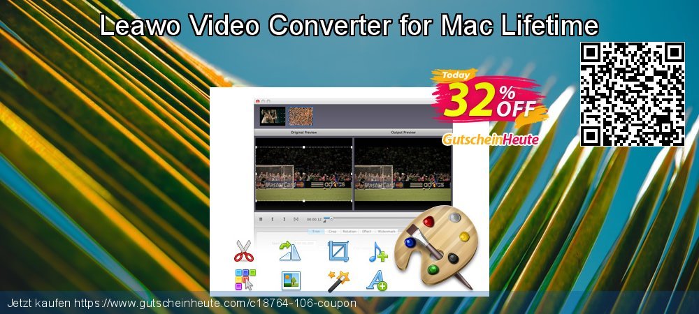 Leawo Video Converter for Mac Lifetime ausschließenden Promotionsangebot Bildschirmfoto