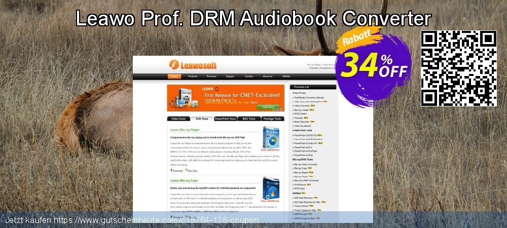 Leawo Prof. DRM Audiobook Converter besten Preisnachlässe Bildschirmfoto