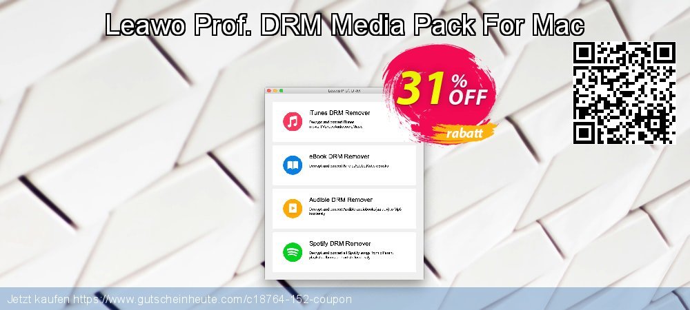 Leawo Prof. DRM Media Pack For Mac verwunderlich Sale Aktionen Bildschirmfoto