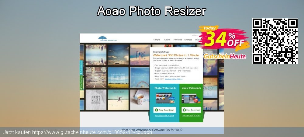 Aoao Photo Resizer erstaunlich Promotionsangebot Bildschirmfoto