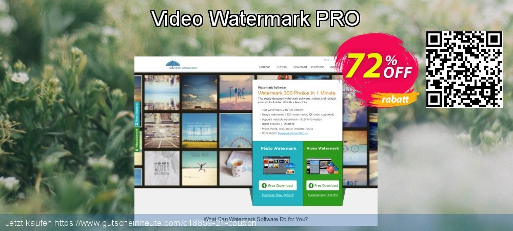Video Watermark PRO wundervoll Preisnachlass Bildschirmfoto