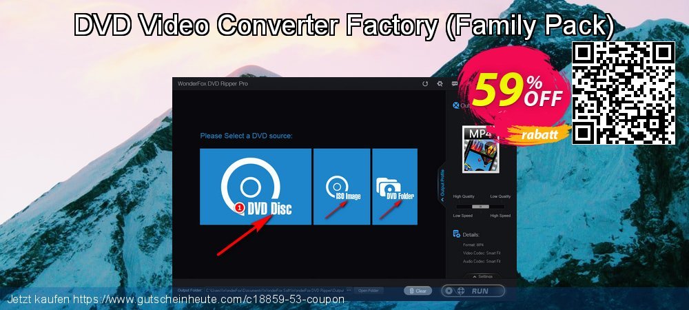 DVD Video Converter Factory - Family Pack  überraschend Außendienst-Promotions Bildschirmfoto