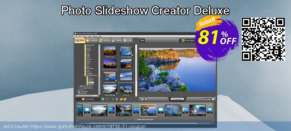 Photo Slideshow Creator Deluxe spitze Preisnachlässe Bildschirmfoto