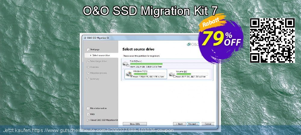 O&O SSD Migration Kit 7 klasse Preisreduzierung Bildschirmfoto