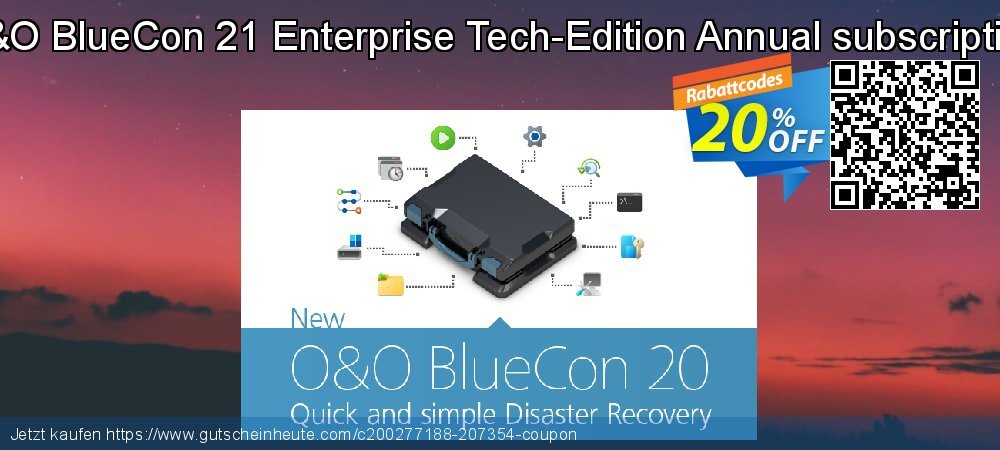 O&O BlueCon 21 Enterprise Tech-Edition Annual subscription ausschließlich Ermäßigungen Bildschirmfoto