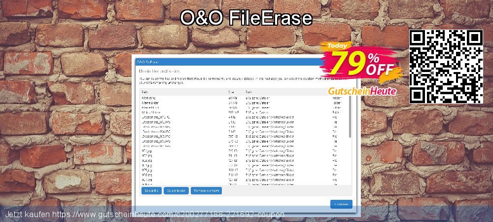 O&O FileErase verwunderlich Disagio Bildschirmfoto