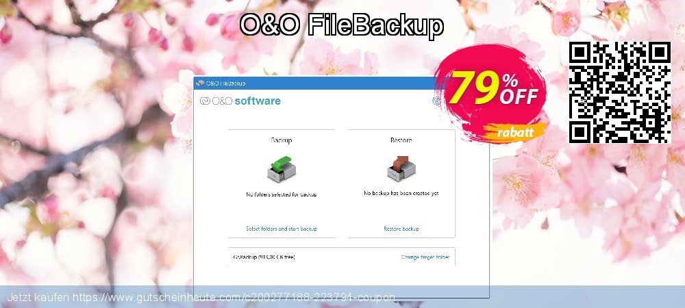 O&O FileBackup super Preisnachlässe Bildschirmfoto
