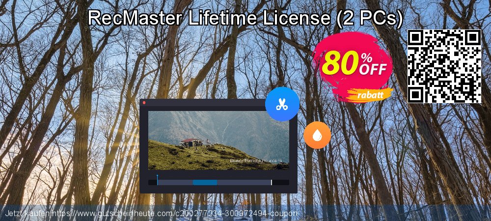 RecMaster Lifetime License - 2 PCs  verblüffend Rabatt Bildschirmfoto