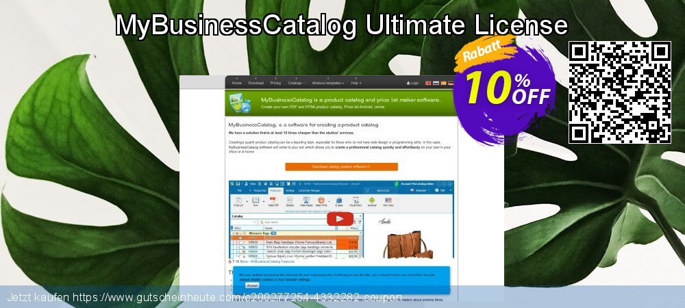 MyBusinessCatalog Ultimate License klasse Ermäßigungen Bildschirmfoto