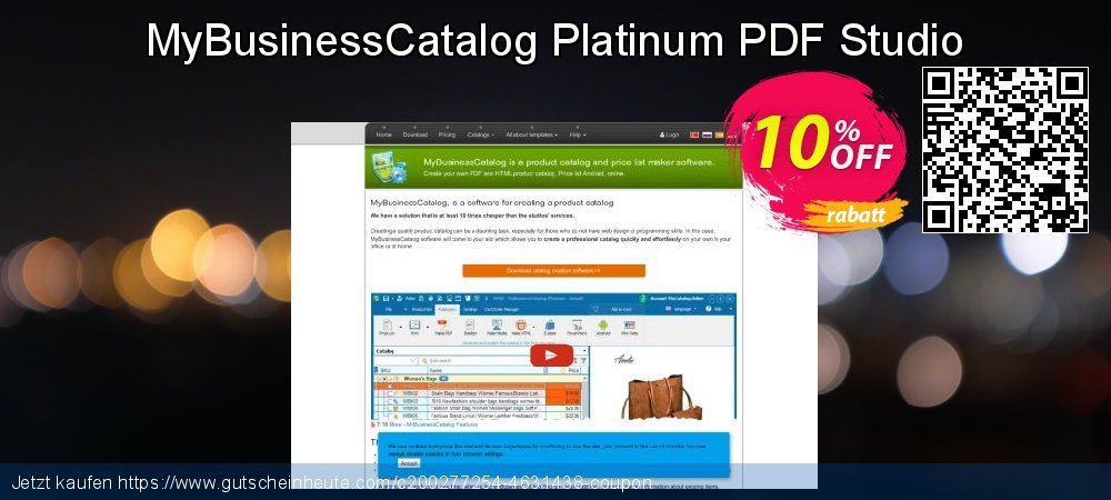 MyBusinessCatalog Platinum PDF Studio Sonderangebote Disagio Bildschirmfoto