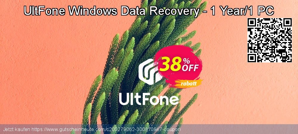 UltFone Windows Data Recovery - 1 Year/1 PC erstaunlich Nachlass Bildschirmfoto