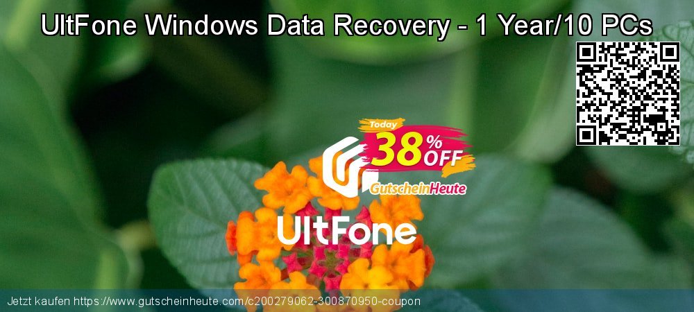 UltFone Windows Data Recovery - 1 Year/10 PCs wunderbar Verkaufsförderung Bildschirmfoto