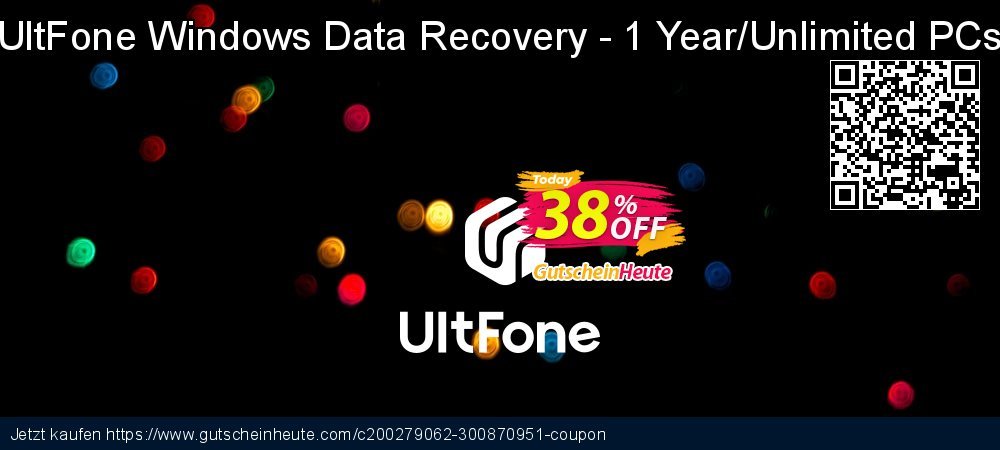 UltFone Windows Data Recovery - 1 Year/Unlimited PCs wunderbar Verkaufsförderung Bildschirmfoto