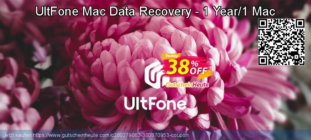 UltFone Mac Data Recovery - 1 Year/1 Mac super Außendienst-Promotions Bildschirmfoto