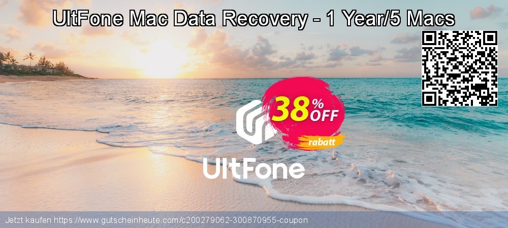 UltFone Mac Data Recovery - 1 Year/5 Macs verblüffend Preisnachlass Bildschirmfoto