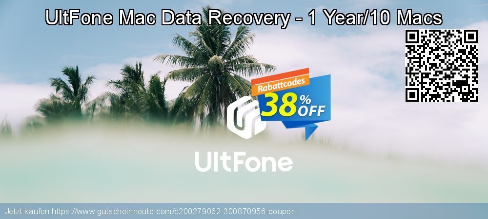UltFone Mac Data Recovery - 1 Year/10 Macs wundervoll Förderung Bildschirmfoto