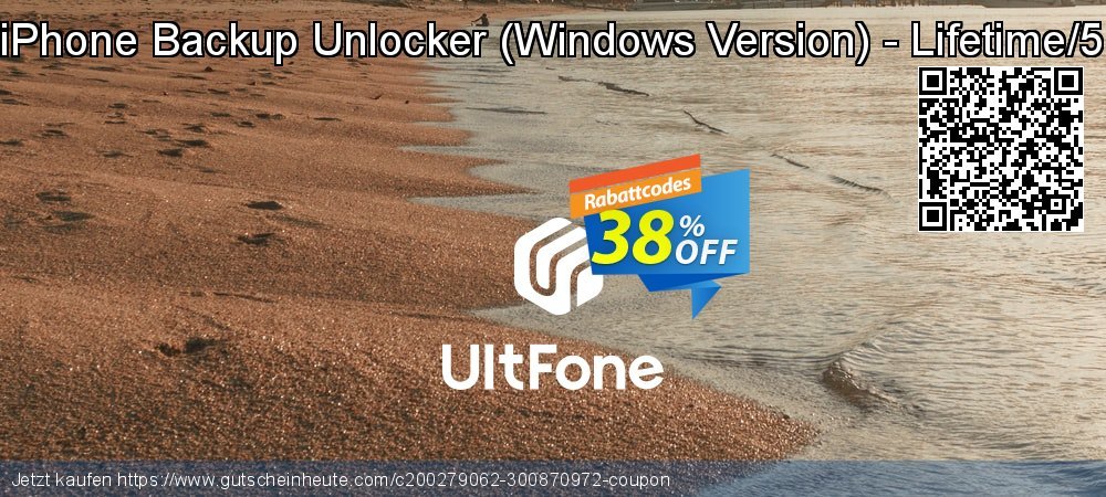 UltFone iPhone Backup Unlocker - Windows Version - Lifetime/5 Devices exklusiv Preisnachlass Bildschirmfoto