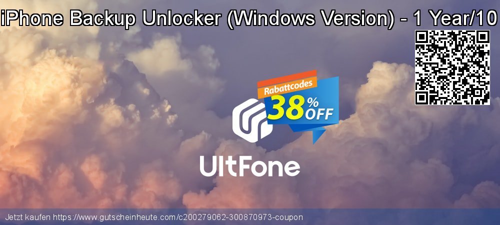 UltFone iPhone Backup Unlocker - Windows Version - 1 Year/10 Devices uneingeschränkt Förderung Bildschirmfoto