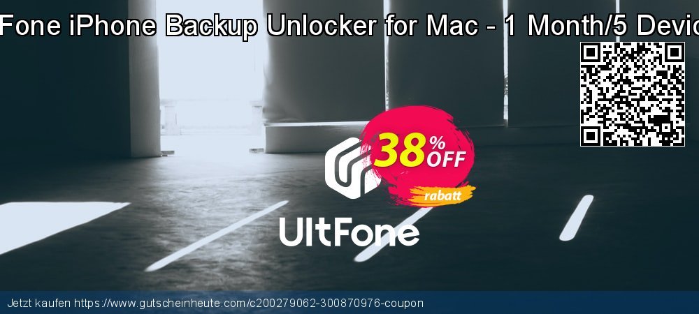 UltFone iPhone Backup Unlocker for Mac - 1 Month/5 Devices Sonderangebote Ermäßigungen Bildschirmfoto