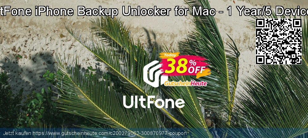 UltFone iPhone Backup Unlocker for Mac - 1 Year/5 Devices Sonderangebote Ermäßigungen Bildschirmfoto