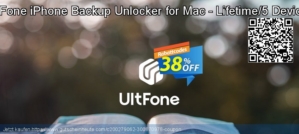UltFone iPhone Backup Unlocker for Mac - Lifetime/5 Devices erstaunlich Preisnachlässe Bildschirmfoto