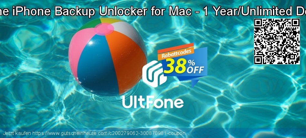 UltFone iPhone Backup Unlocker for Mac - 1 Year/Unlimited Devices großartig Nachlass Bildschirmfoto