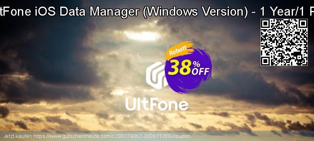 UltFone iOS Data Manager - Windows Version - 1 Year/1 PC spitze Beförderung Bildschirmfoto