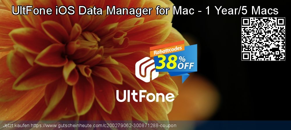 UltFone iOS Data Manager for Mac - 1 Year/5 Macs erstaunlich Diskont Bildschirmfoto