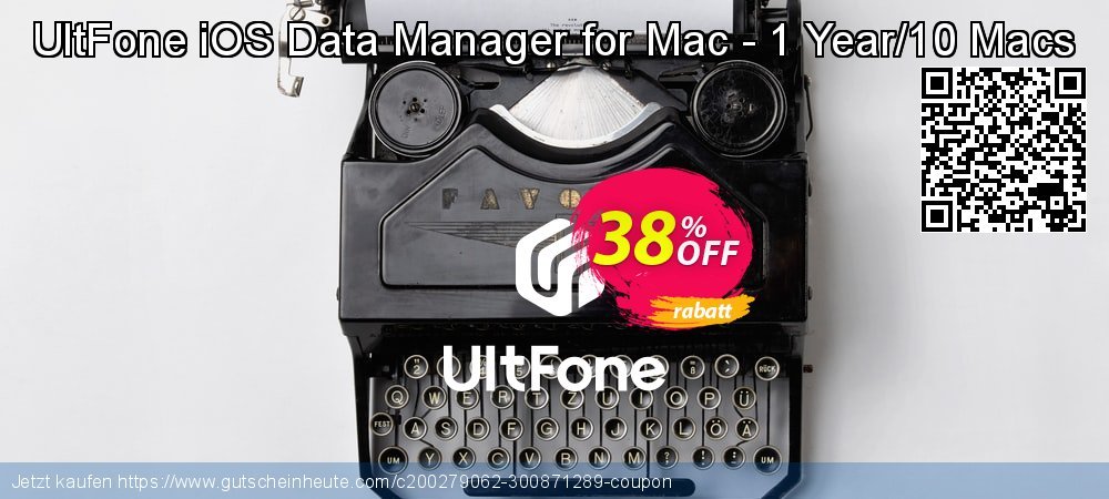 UltFone iOS Data Manager for Mac - 1 Year/10 Macs unglaublich Ermäßigung Bildschirmfoto