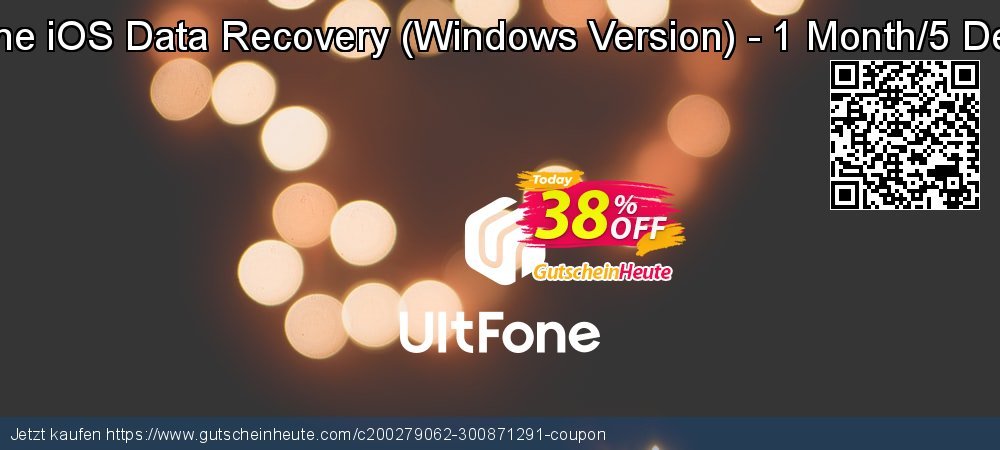 UltFone iOS Data Recovery - Windows Version - 1 Month/5 Devices großartig Verkaufsförderung Bildschirmfoto