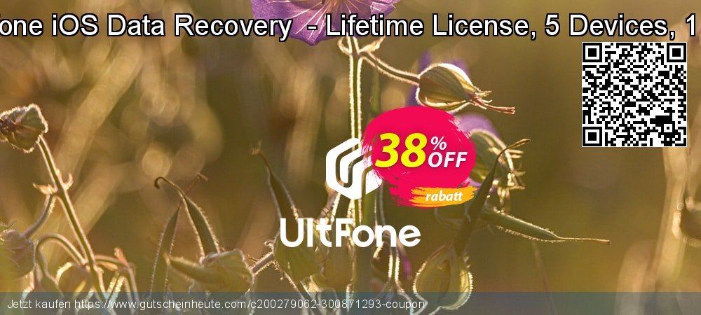 Ultfone iOS Data Recovery  - Lifetime License, 5 Devices, 1 PC atemberaubend Außendienst-Promotions Bildschirmfoto