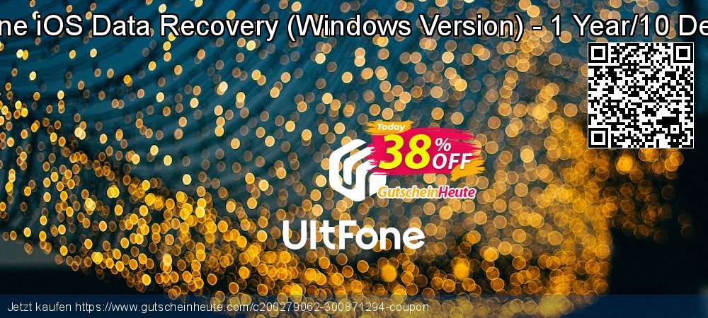 UltFone iOS Data Recovery - Windows Version - 1 Year/10 Devices super Preisreduzierung Bildschirmfoto