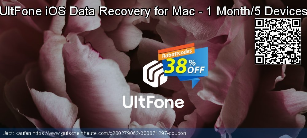UltFone iOS Data Recovery for Mac - 1 Month/5 Devices wundervoll Beförderung Bildschirmfoto