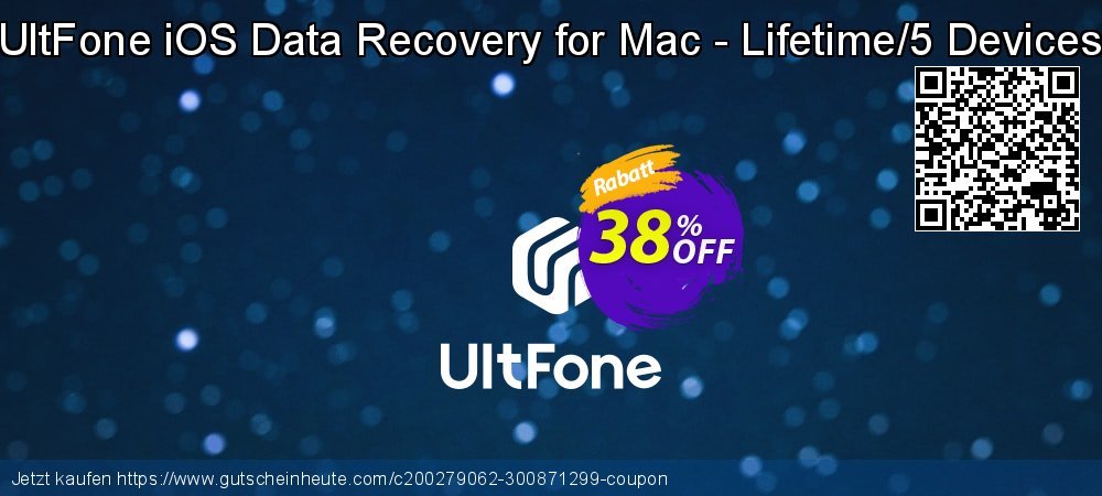 UltFone iOS Data Recovery for Mac - Lifetime/5 Devices formidable Rabatt Bildschirmfoto