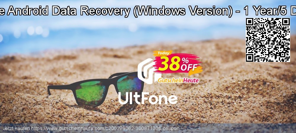 UltFone Android Data Recovery - Windows Version - 1 Year/5 Devices umwerfenden Disagio Bildschirmfoto