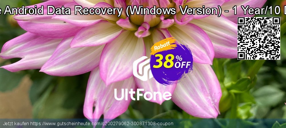 UltFone Android Data Recovery - Windows Version - 1 Year/10 Devices geniale Verkaufsförderung Bildschirmfoto